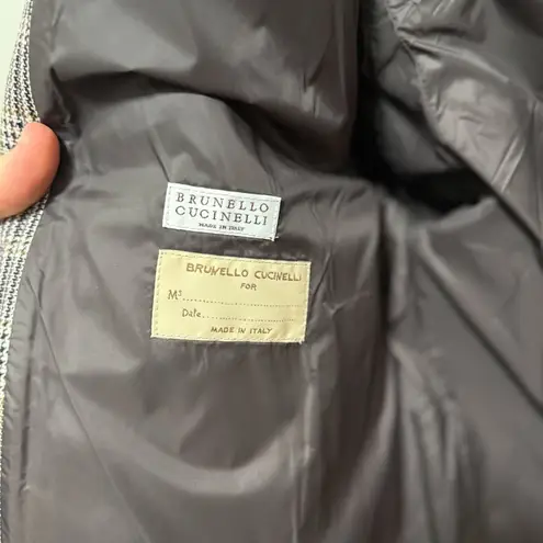 Brunello Cucinelli sparkly sequin embellished prince of wales plaid check jacket - Image 9