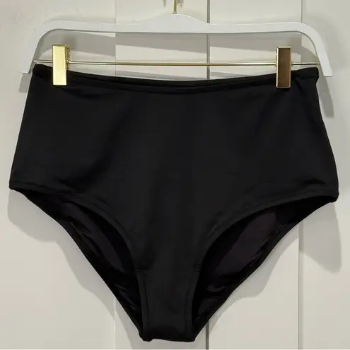 SKIMS Signature Swim Full Brief Bikini Bottom Medium Black High Rise Minimal New