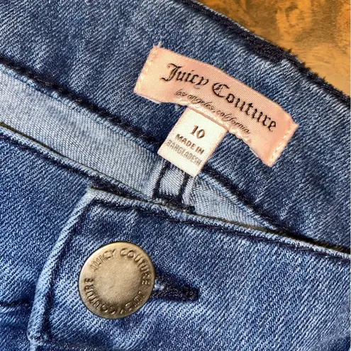 Juicy Couture  Sparkled Tuxedo Stripe Straight Leg Jeans - size 10