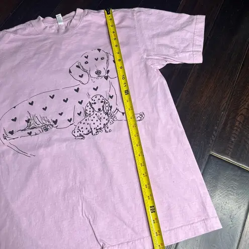 Los Angeles Apparel Crewneck short sleeve T-shirt 100% cotton dog & pup BoHo casual INDIE cute