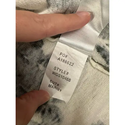 Magnolia Grace Green Floral Print Open Front Cardigan Size S Business Casual White