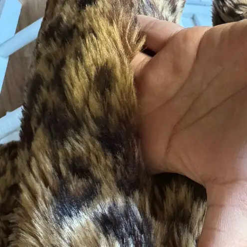 FATE by LED faux fur leopard coat. Brown