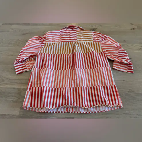 Who What Wear  puff quarter sleeve button down stripes
Shirt size XL - Image 9