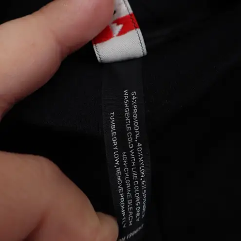 American Giant Women's Ponte Slim Pant High Rise Size 12 Made In USA Black