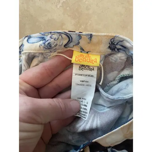 Agua Bendita Gillian Cardumen Dress Womens Large Floral Halter Fit & Flare