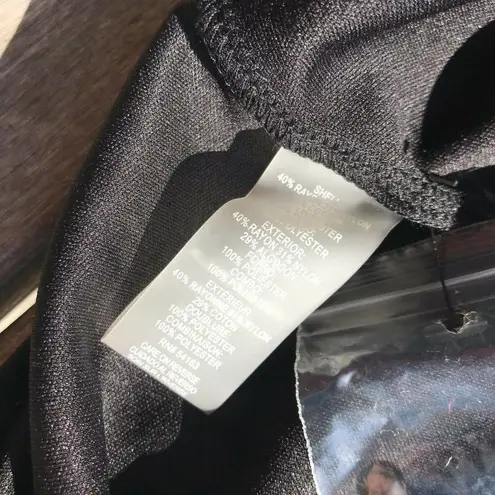 Karl Lagerfeld Womens Dress Size 4 Black Lace Shift 3/4 Sleeve Rhinestones NEW