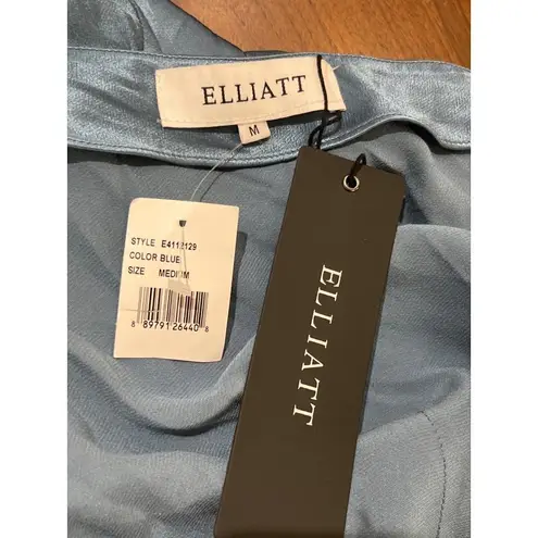 Elliatt Saronic One-shoulder Dress In Blue Medium New Womens Satin Cocktail