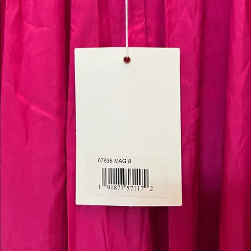 Mac Duggal NWT 67835 Pink Taffeta High Low Ruffle Gown Size 8