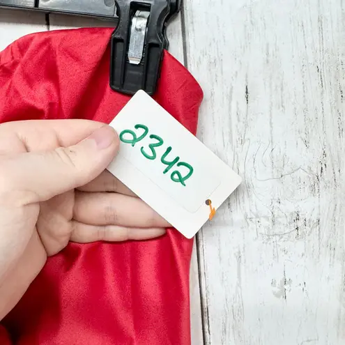 Jessica McClintock Vtg Gunne Sax Dress Women Size 11 Red Ruched Strapless Mini