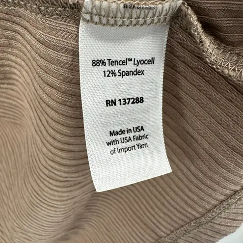 Year Of Ours Cardigan Womens Size XL Brown Ribbed Tie Front Long Sleeve V Neck