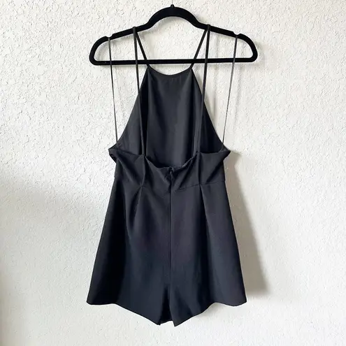 Finders Keepers Black Sail Away Halterneck Playsuit