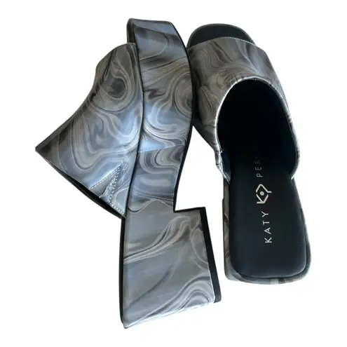 Katy Perry The Busy Bee Slide Women's Black and Gray Platform Shoes Size 8.5M