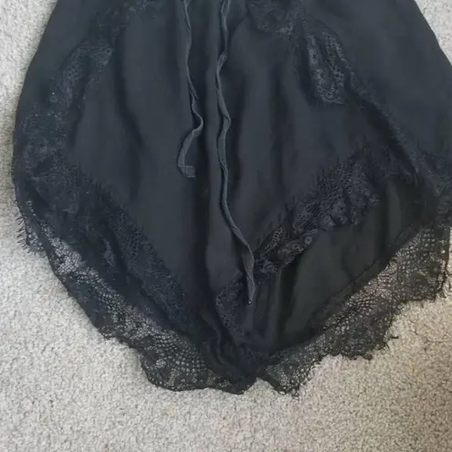 Womens Black Lace Trim Shorts By Pure Hype Size M Size M