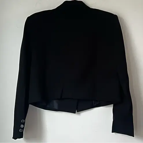 NEW Velvet by Graham & Spencer Women’s Black Anya Ponte Cropped Blazer Sz Med ♟️