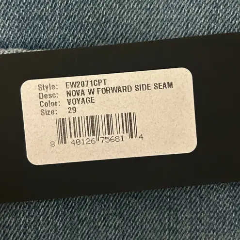 Edwin Women's Nova Forward Seam Wide Leg Raw Hem Denim Jeans Medium Wash 29 New Blue