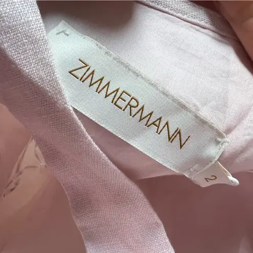 Zimmermann NWT Crush Frill Mini Dress in Pink Floral