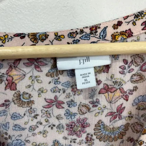 J.Jill Floral Maxi Dress XLP Boho Lightweight Flowy Comfort Chic Cottagecore Red Size undefined