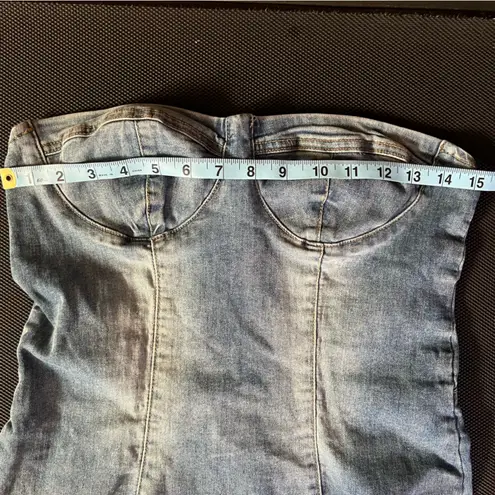 Edikted Alissa denim mini dress in size Large