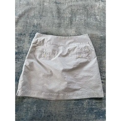 Adidas  Off White Blue Yellow Stripe Clima Cool Athletic Tennis Skort Size 2