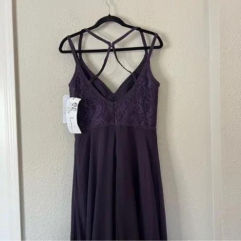 Hayley Paige Occasions Hayley Paige 5864 Lace Bodice Chiffon A-Line Bridesmaid Maxi Dress Formal Gown