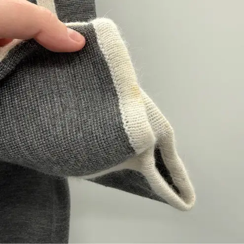 Chloé Oversized Taped Seam Wool Gray Blanket Coat Cardigan Sz S Made in Italy