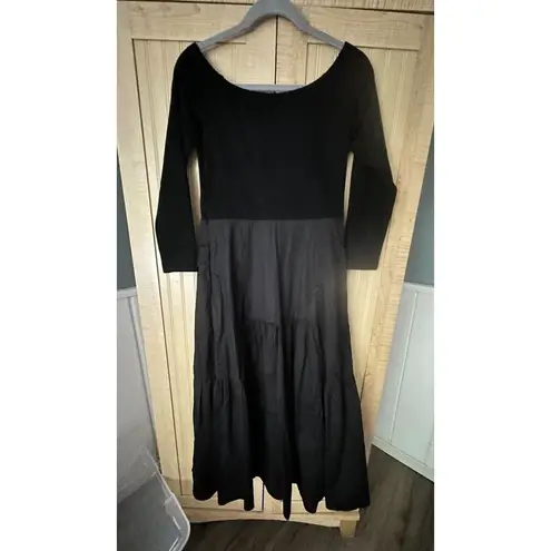 Tuckernuck Women's Black Marissa Midi Dress Fit and Flare Off