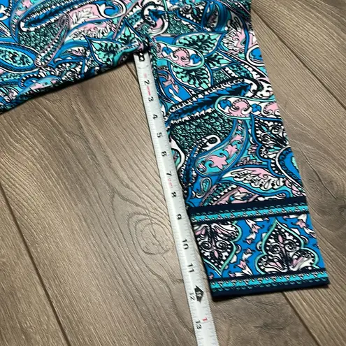 Coolibar Oceanside Tunic Dress Blue Paisley Beach Swim Coverup Size Small