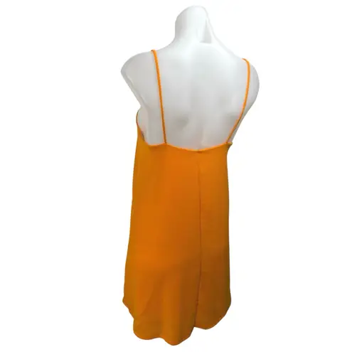 ZARA  Women's Orange Sleeveless Cami Camisole Square Neck Mini A-Line Dress Sz S