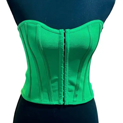 NWT PrettyLittleThing Green Corset Top Sz.4 ST PATRICKS DAY GOING OUT SEXY