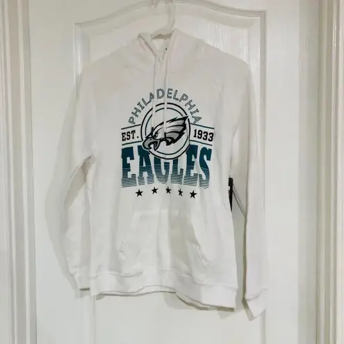 NFL NWT Unisex  Philadelphia Eagles White Hoodie Sweatshirt Sz Small Has‎ A Stain