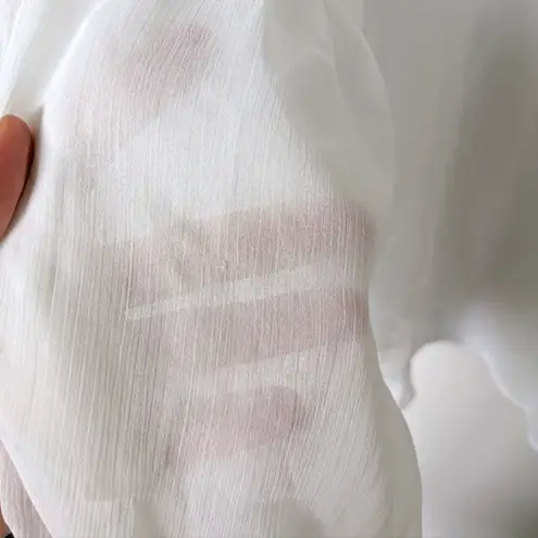 River Island White Blouse with Jeweled Collar Nwt With Flaws Sz 8