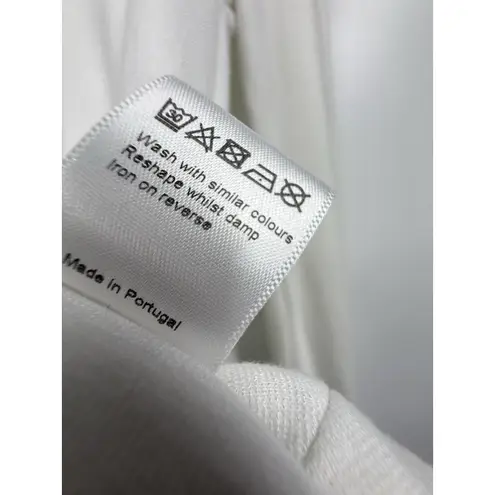 Me+Em Sweatshirt Womens White V Neck Jumper Pullover Top Long Sleeve Size 6