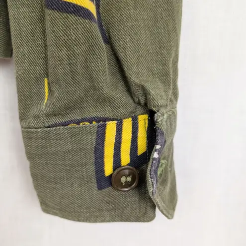 Vintage handmade Army Airborne ZIp Up Canvas jacket Green Size XS