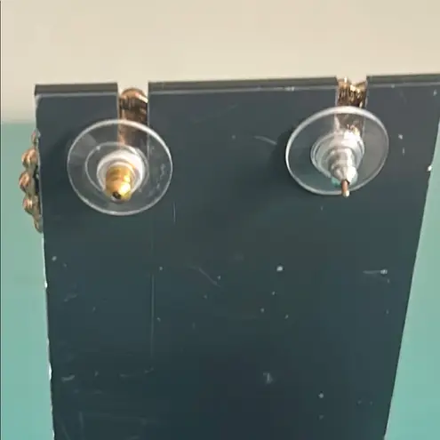 Elegant Bridal Prom Formal Halo Set Pearl and Iridescent Crystal Button Earrings White