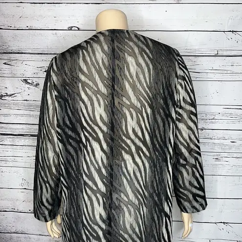 St. Bernard Classics Collection Size 20 Animal Print Duster Cardigan Jacket