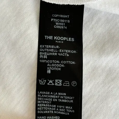 The Kooples X Sport Cotton Open Top Shirt - White Size 2 US Small