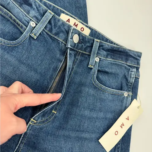 AMO Women's Bella Crop Jeans In Crush Size 28 NWT Blue