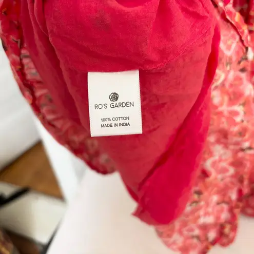 Ro's Garden Joey Mini Dress, Komaki Red Floral Size XL