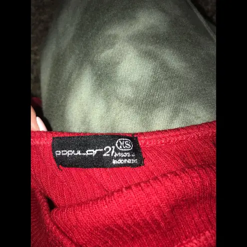 Discovery Red ribbed body suit