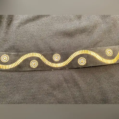 St. John Vintage St. Johns Santana Knit Dress. Beaded Belt and cuffs, Size 14