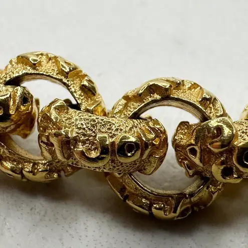 St. John Gold Chain Necklace 46" Palm Beach New York Text Links Statement ✨