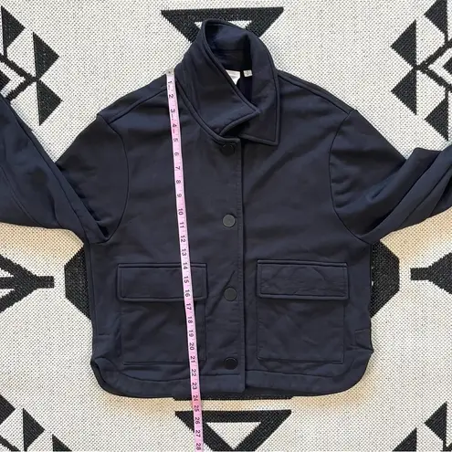 CHRLDR Olivia Terry Cloth Shacket in Black Small