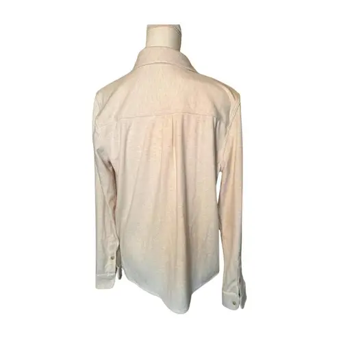 Faherty New Long Sleeve Button-Up Shirt in Beige, Large