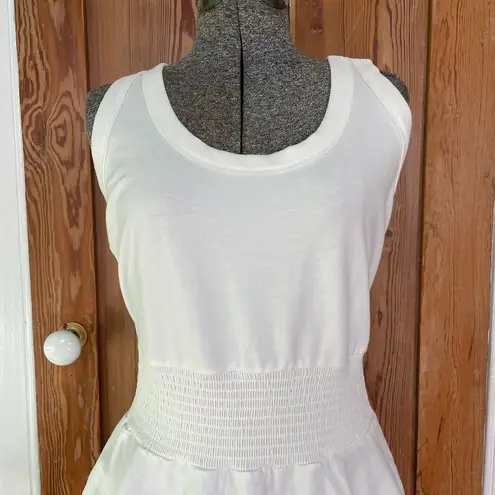 Sundays WeAreSundays Anthropology Mallory White Smocked Waist Tank DressSz M