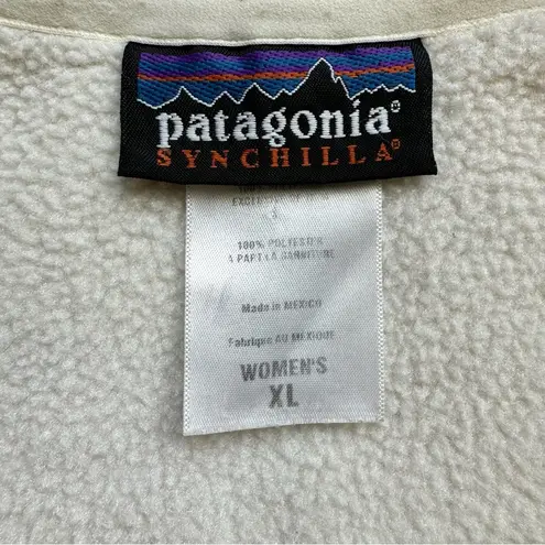 Patagonia Vintage  Synchilla Fleece Vest Womens XL Full Zip Outdoors Mock Neck