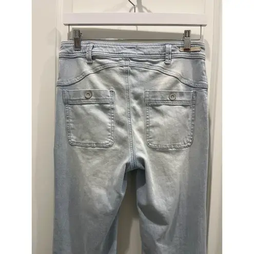 Pilcro and the Letterpress Pilcro By Anthropologie High Rise Trouser Bootcut Denim Jeans Light Blue Wash 28