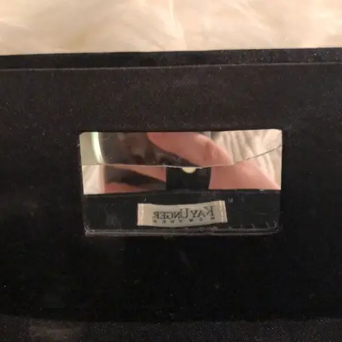 Kay Unger Vintage Black Animal Print Clutch