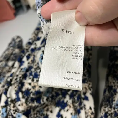 Free People  Flowers in her hair floral tunic mini dress black blue women's large