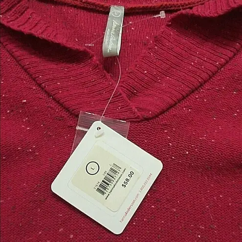 Hanna Andersson red sweater plaid pockets L NWT Red Size L