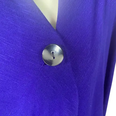 AB Studio purple long sleeve stretchy sweater cardigan women's size medium